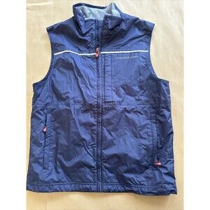 Vineyard Vines Vest Mens Small Performance Full Zip Blue Gray Pockets
